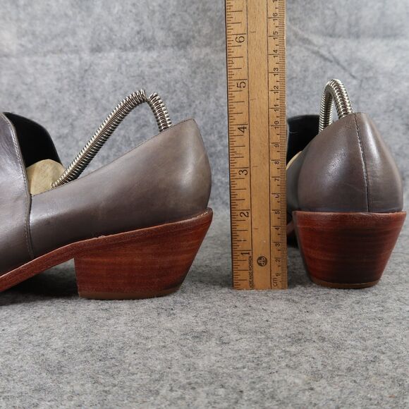 Fortress of Inca Shoes Womens 38 Bootie Madeline Leather Grey Slip On Block Heel - Picture 6 of 15